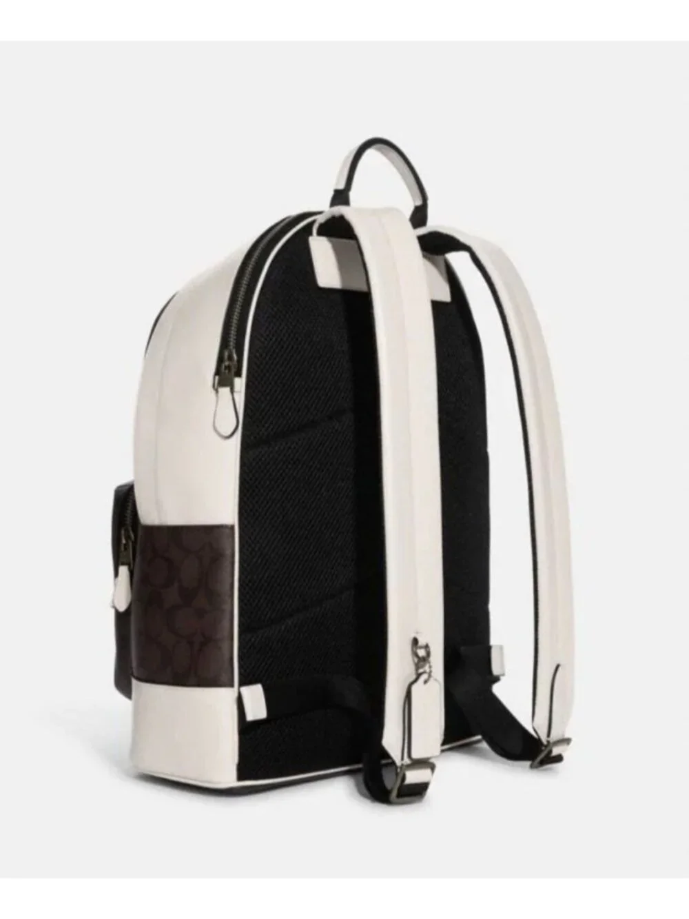 Coach West Backpack Signature Canvas Varsity Motif Leather Trim Limited Edition